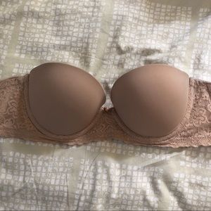 Aerie Nude Strapless Push-up Bra | 36A
